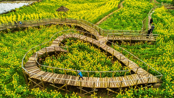 “心”型廊橋。廖濤 攝