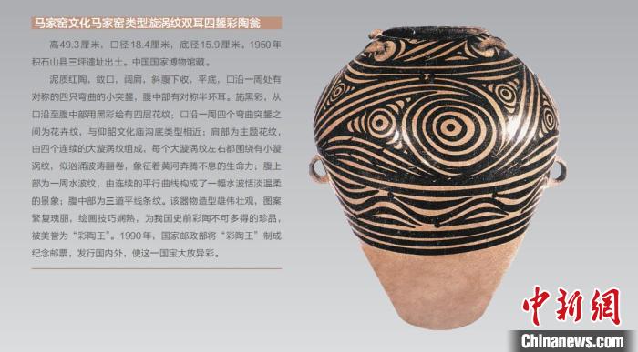 圖為“彩陶王”展板?！∨R夏州融媒體供圖