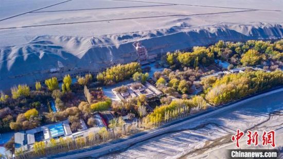 2022年11月，航拍深秋季節(jié)的莫高窟?！　⊥醣筱y 攝