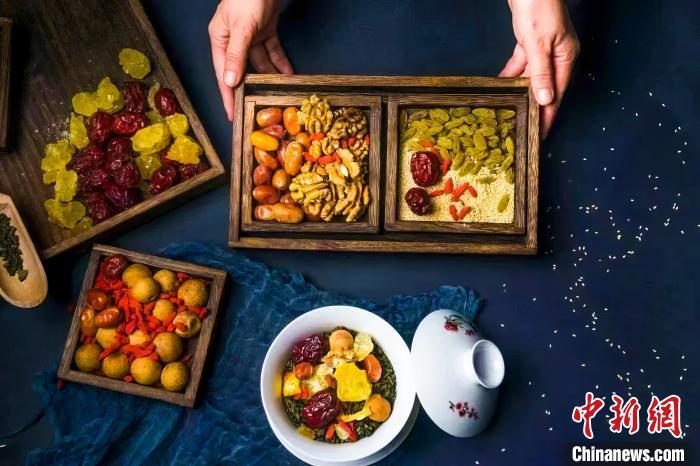 2023年5月，拍攝的臨夏蓋碗茶所需原料。(資料圖)臨夏市融媒體中心供圖