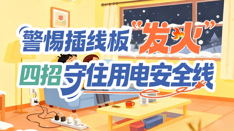 長圖|警惕插線板“發(fā)火”！四招守住用電安全線